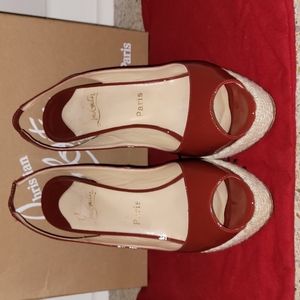 Size 38 red Christian Louboutin